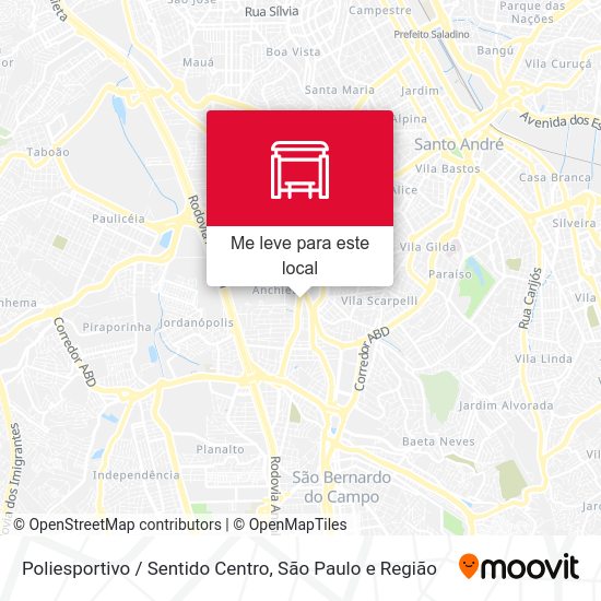 Poliesportivo / Sentido Centro mapa