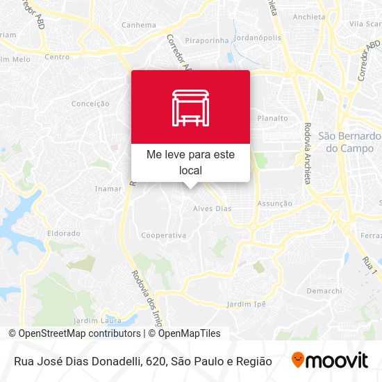 Rua José Dias Donadelli, 620 mapa
