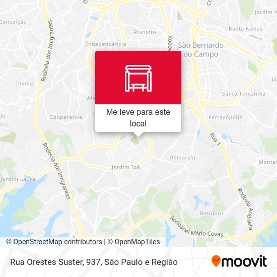 Rua Orestes Suster, 937 mapa