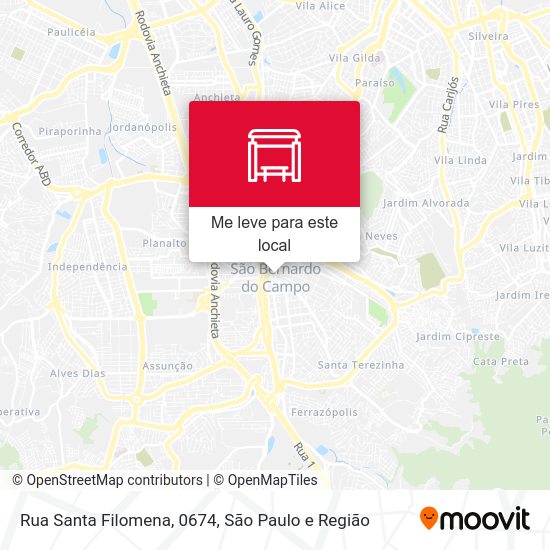 Rua Santa Filomena, 0674 mapa