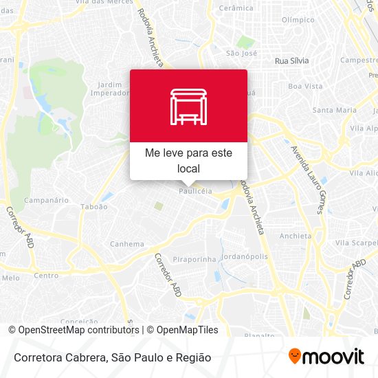 Corretora Cabrera mapa