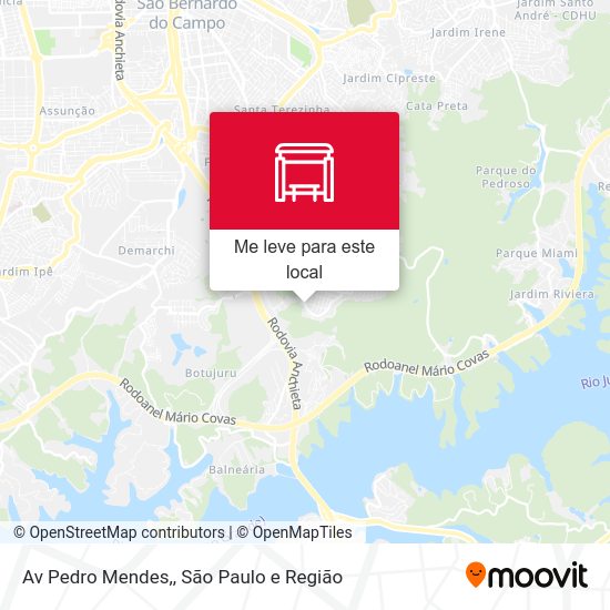 Av Pedro Mendes, mapa