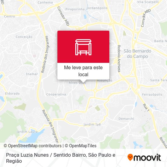 Praça Luzia Nunes / Sentido Bairro mapa