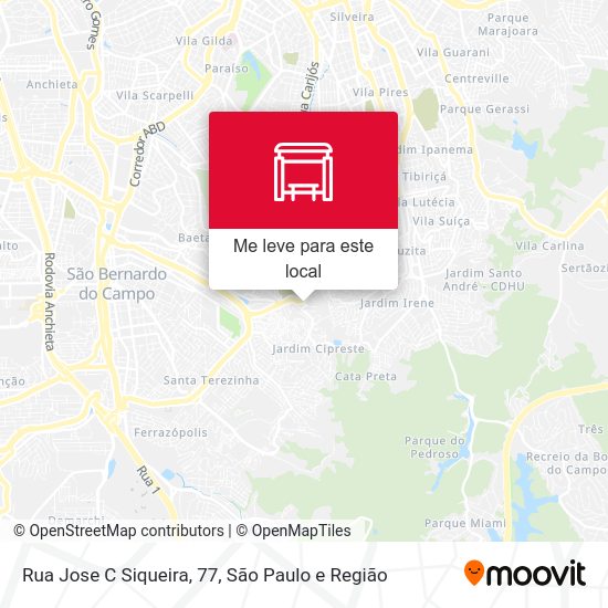 Rua Jose C Siqueira, 77 mapa