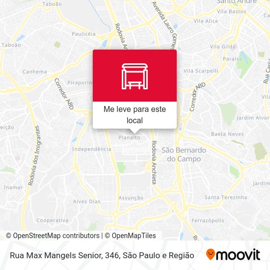 Rua Max Mangels Senior, 346 mapa