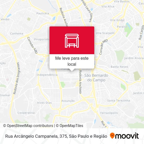 Rua Arcângelo Campanela, 375 mapa