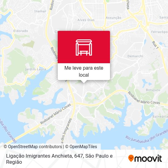 Ligação Imigrantes Anchieta, 647 mapa