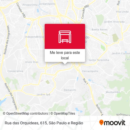Rua das Orquideas, 615 mapa