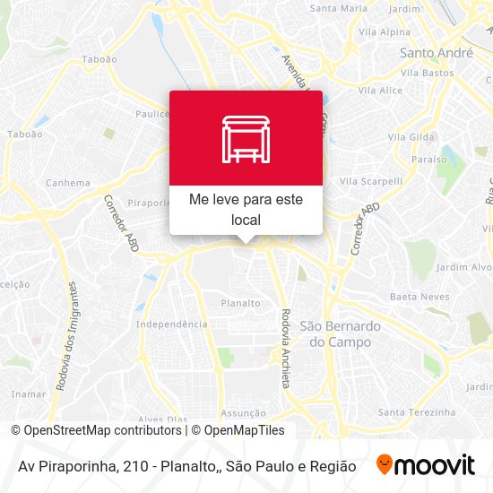 Av Piraporinha, 210 - Planalto, mapa