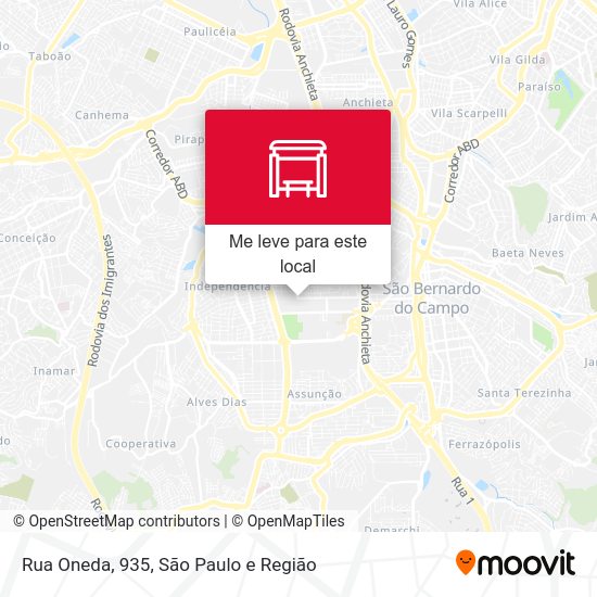 Rua Oneda, 935 mapa