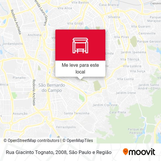 Rua Giacinto Tognato, 2008 mapa