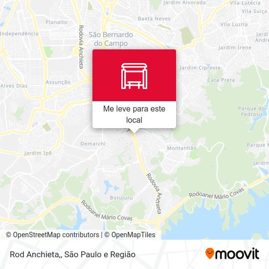 Rod Anchieta, mapa