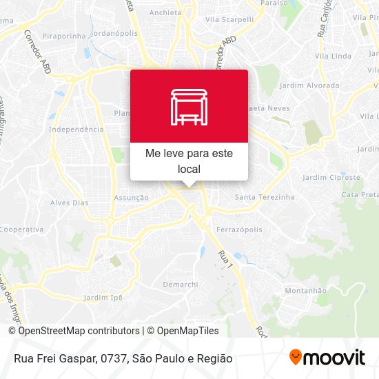 Rua Frei Gaspar, 0737 mapa