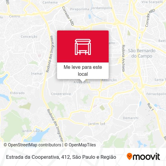 Estrada da Cooperativa, 412 mapa