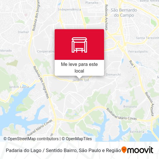Padaria do Lago / Sentido Bairro mapa