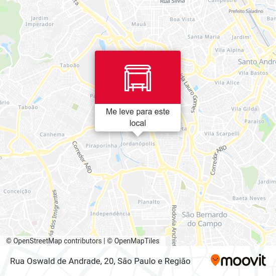 Rua Oswald de Andrade, 20 mapa