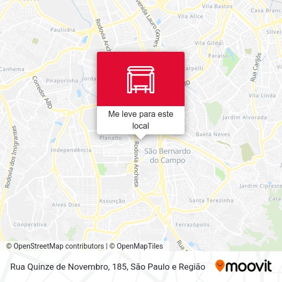 Rua Quinze de Novembro, 185 mapa