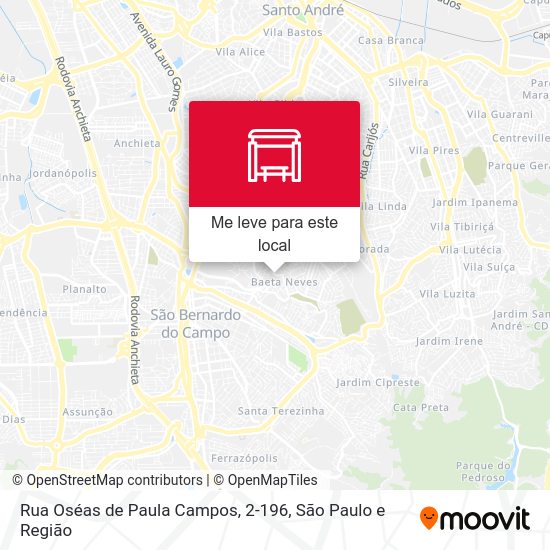 Rua Oséas de Paula Campos, 2-196 mapa