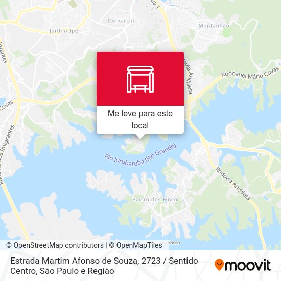 Estrada Martim Afonso de Souza, 2723 /  Sentido Centro mapa