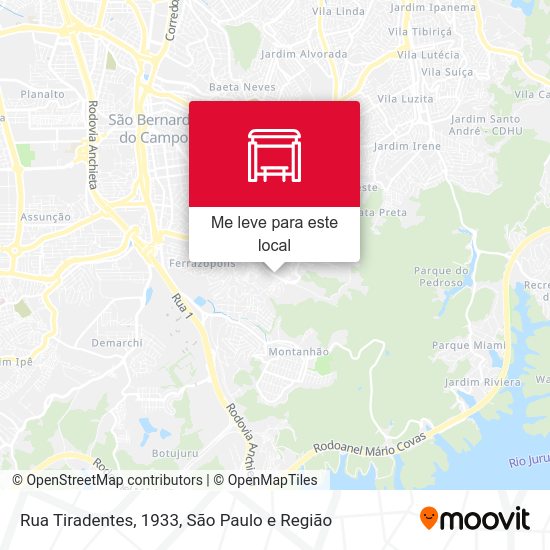 Rua Tiradentes, 1933 mapa