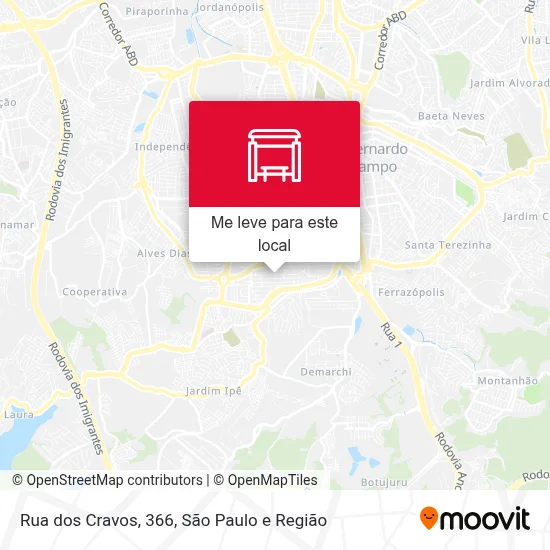Rua dos Cravos, 366 mapa