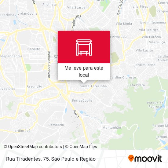 Rua Tiradentes, 75 mapa