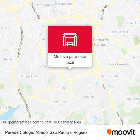 Parada Colégio Abáco mapa