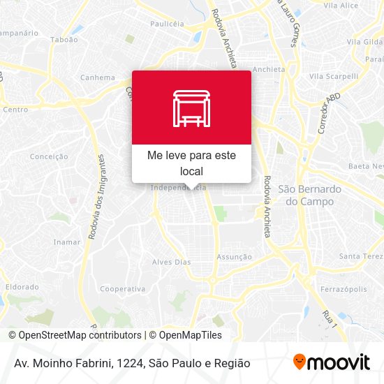 Av. Moinho Fabrini, 1224 mapa