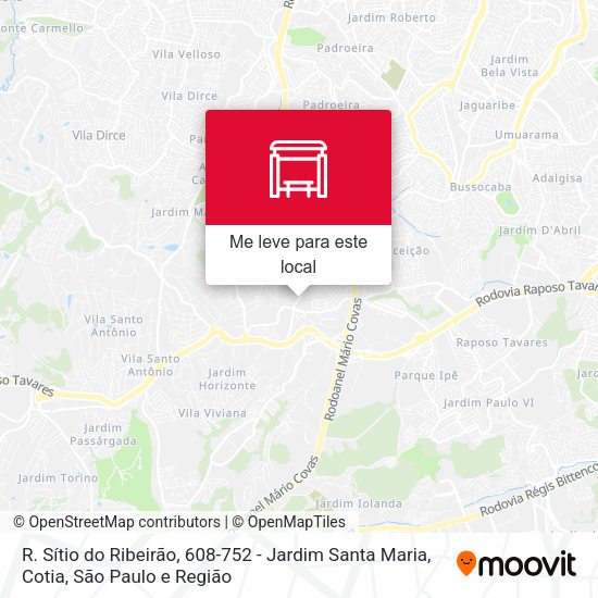 R. Sítio do Ribeirão, 608-752 - Jardim Santa Maria, Cotia mapa
