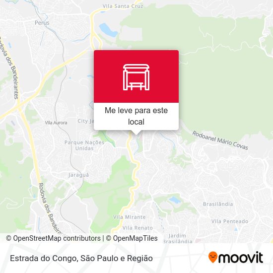 Estrada do Congo mapa