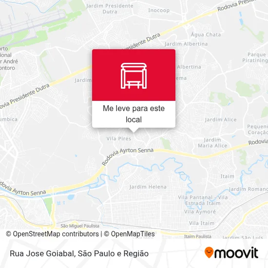 Rua Jose Goiabal mapa