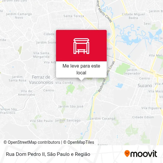 Rua Dom Pedro II mapa
