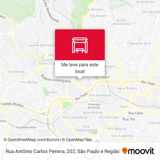 Rua Antônio Carlos Pereira, 202 mapa