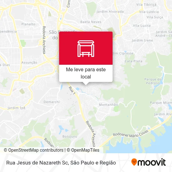 Rua Jesus de Nazareth Sc mapa