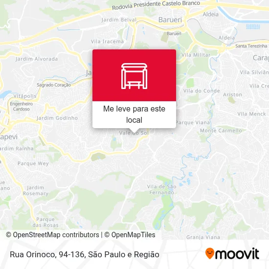 Rua Orinoco, 94-136 mapa