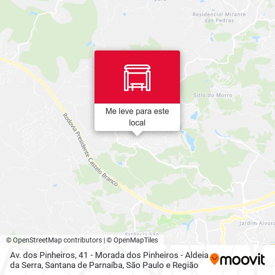 Av. dos Pinheiros, 41 - Morada dos Pinheiros - Aldeia da Serra, Santana de Parnaíba mapa