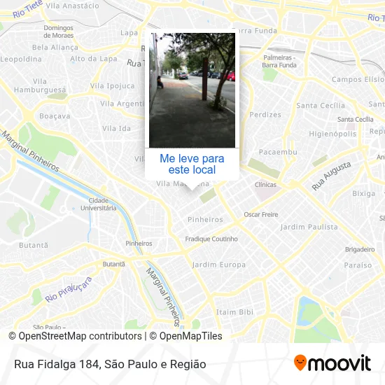 Rua Fidalga 184 mapa