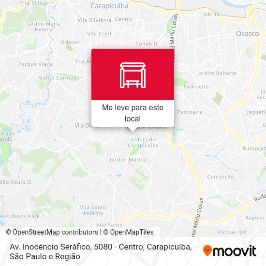 Av. Inocêncio Seráfico, 5080 - Centro, Carapicuíba mapa