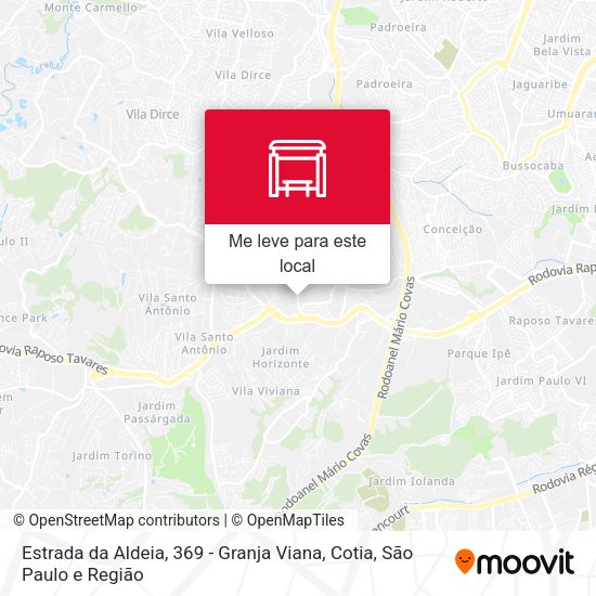 Estrada da Aldeia, 369 - Granja Viana, Cotia mapa