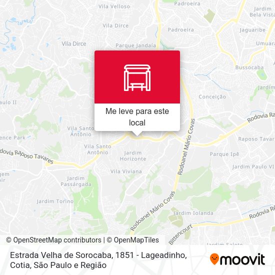 Estrada Velha de Sorocaba, 1851 - Lageadinho, Cotia mapa