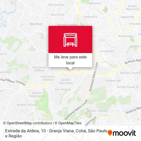 Estrada da Aldeia, 10 - Granja Viana, Cotia mapa