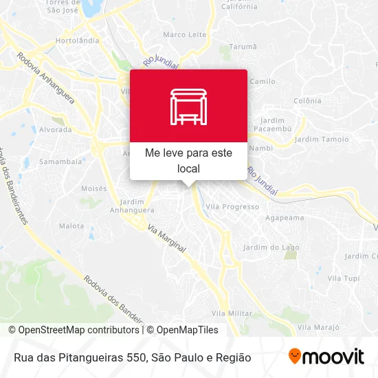 Rua das Pitangueiras 550 mapa