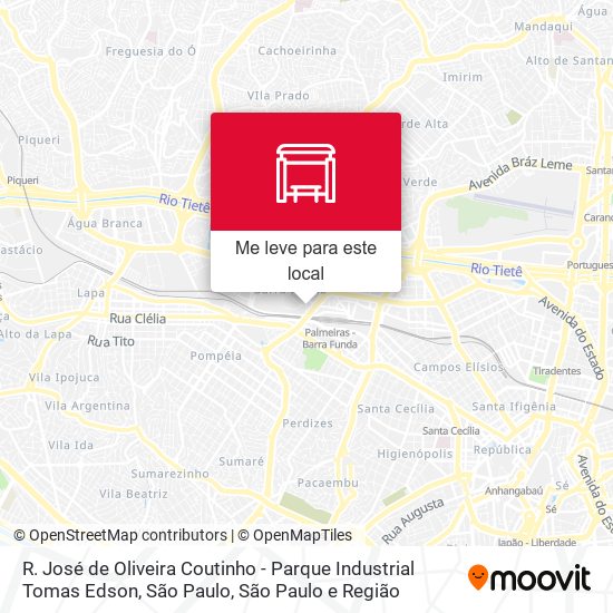 R. José de Oliveira Coutinho - Parque Industrial Tomas Edson, São Paulo mapa