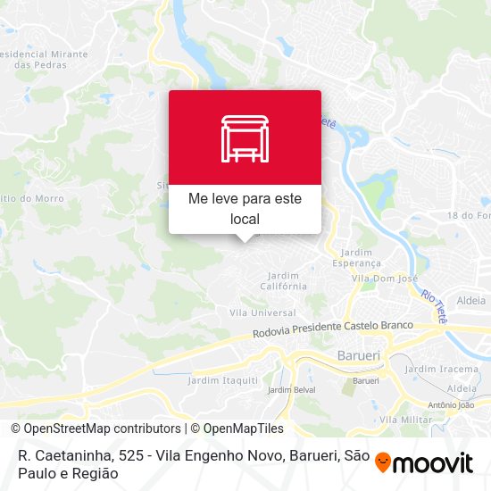 R. Caetaninha, 525 - Vila Engenho Novo, Barueri mapa