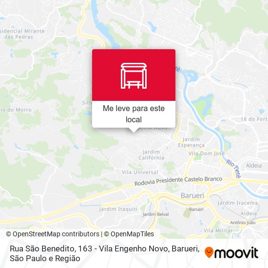 Rua São Benedito, 163 - Vila Engenho Novo, Barueri mapa