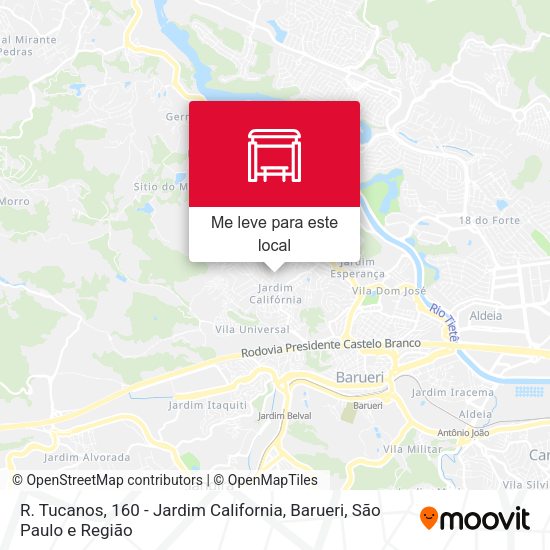 R. Tucanos, 160 - Jardim California, Barueri mapa
