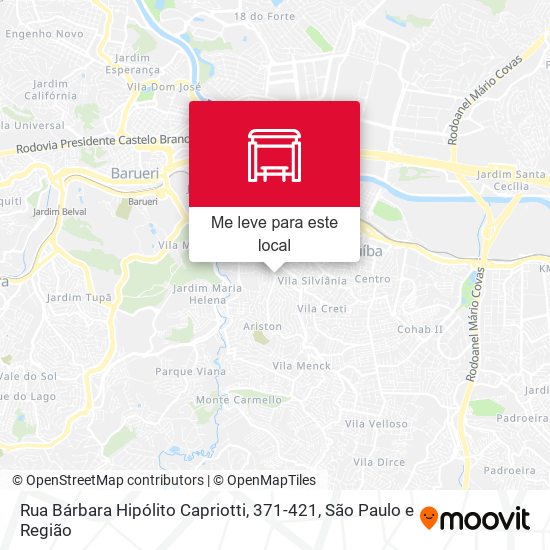 Rua Bárbara Hipólito Capriotti, 371-421 mapa