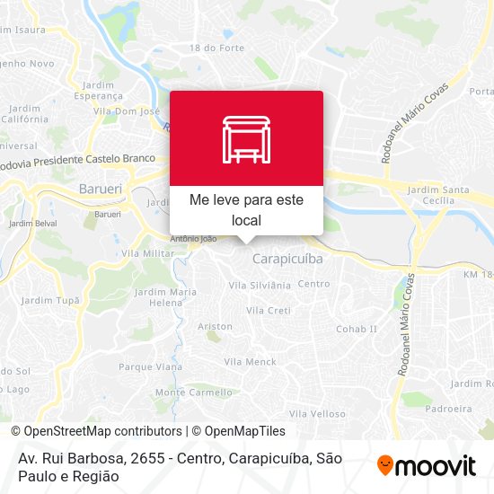 Av. Rui Barbosa, 2655 - Centro, Carapicuíba mapa