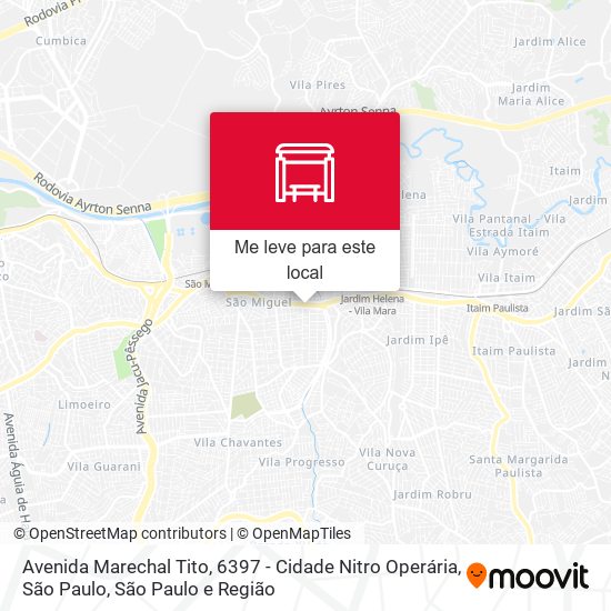 Avenida Marechal Tito, 6397 - Cidade Nitro Operária, São Paulo mapa