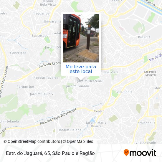 Estr. do Jaguaré, 65 mapa